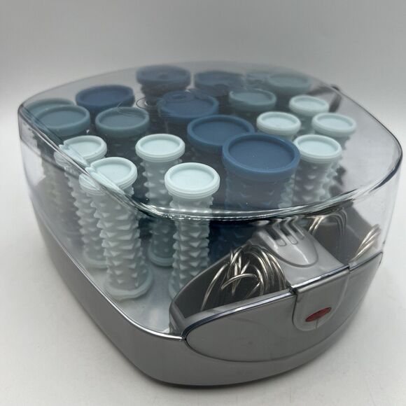 20 Conair Curls & Waves Compact Multi Size Hot Rollers Blue HS34XAM Pins - Picture 1 of 13